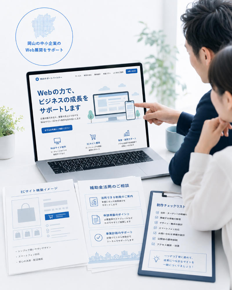 岡山県デジタル化補助金を活用したWeb制作・ECサイト構築